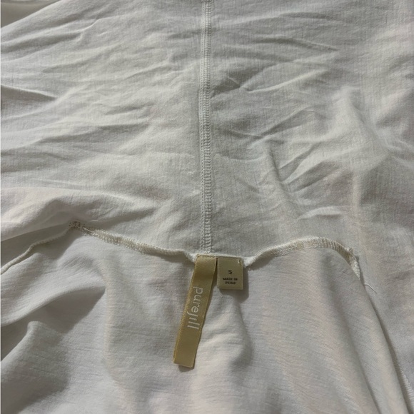 Pure Jill White Lightweight Pima Cotton Open Front Bottom Tiered Cardigan. - Picture 5 of 11